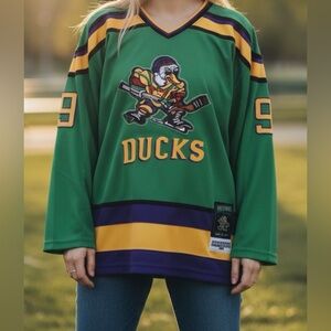 Mighty Ducks Charlie’s Conway #96 Ice Hockey Jersey Disney Movie
